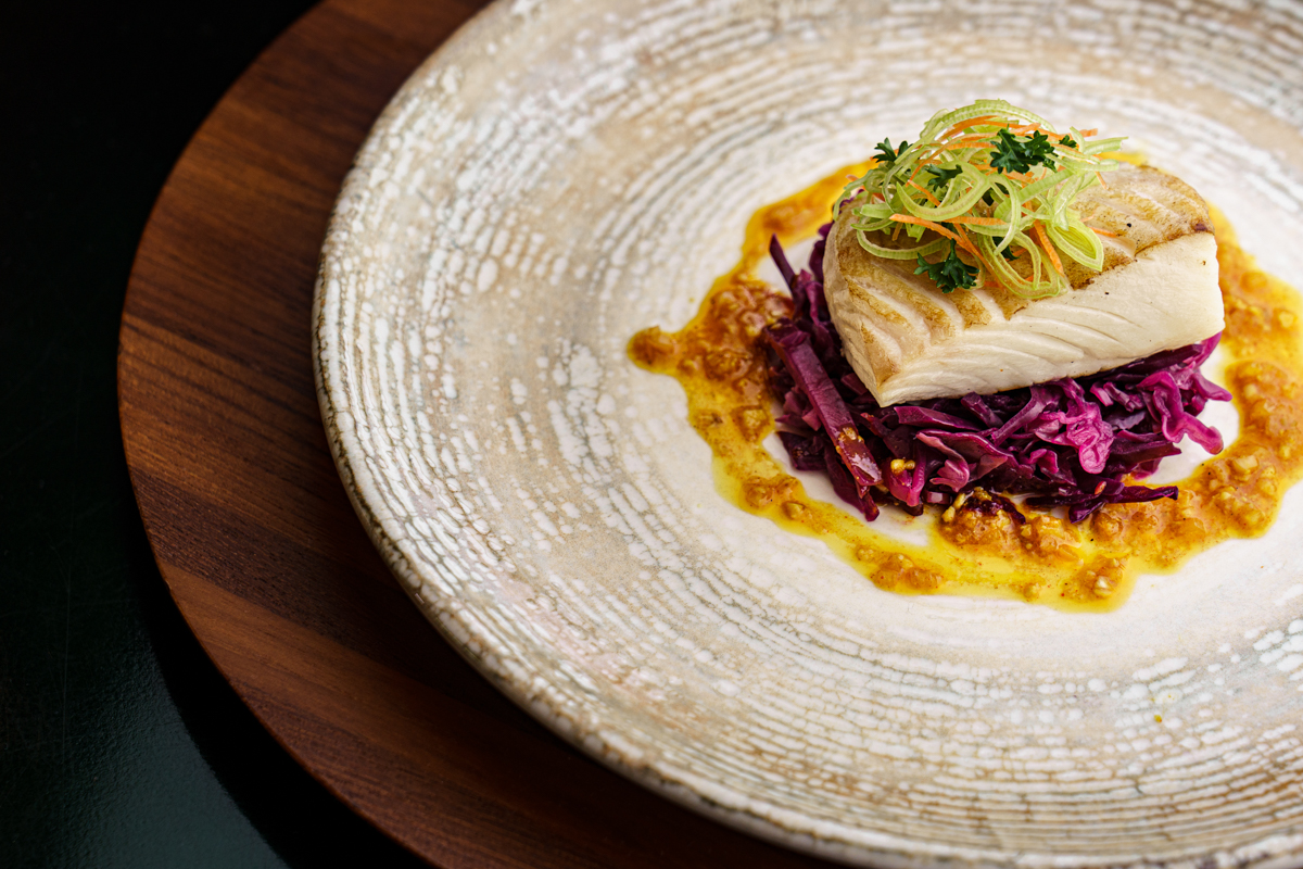 Baked Cod with Citrus Sauce and Warm Pickle Cabbage_2